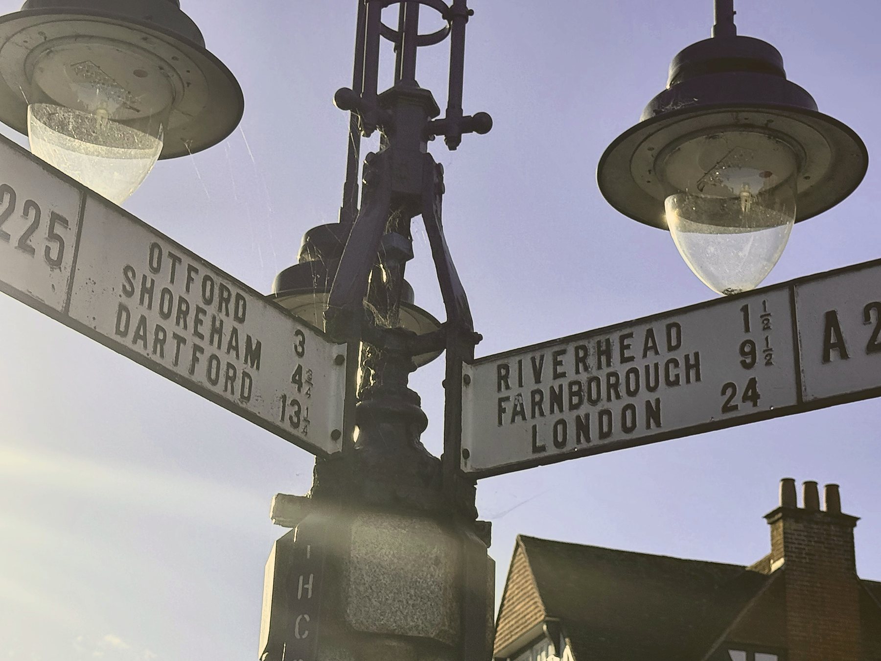 Old signpost to Otford, Riverhead and London